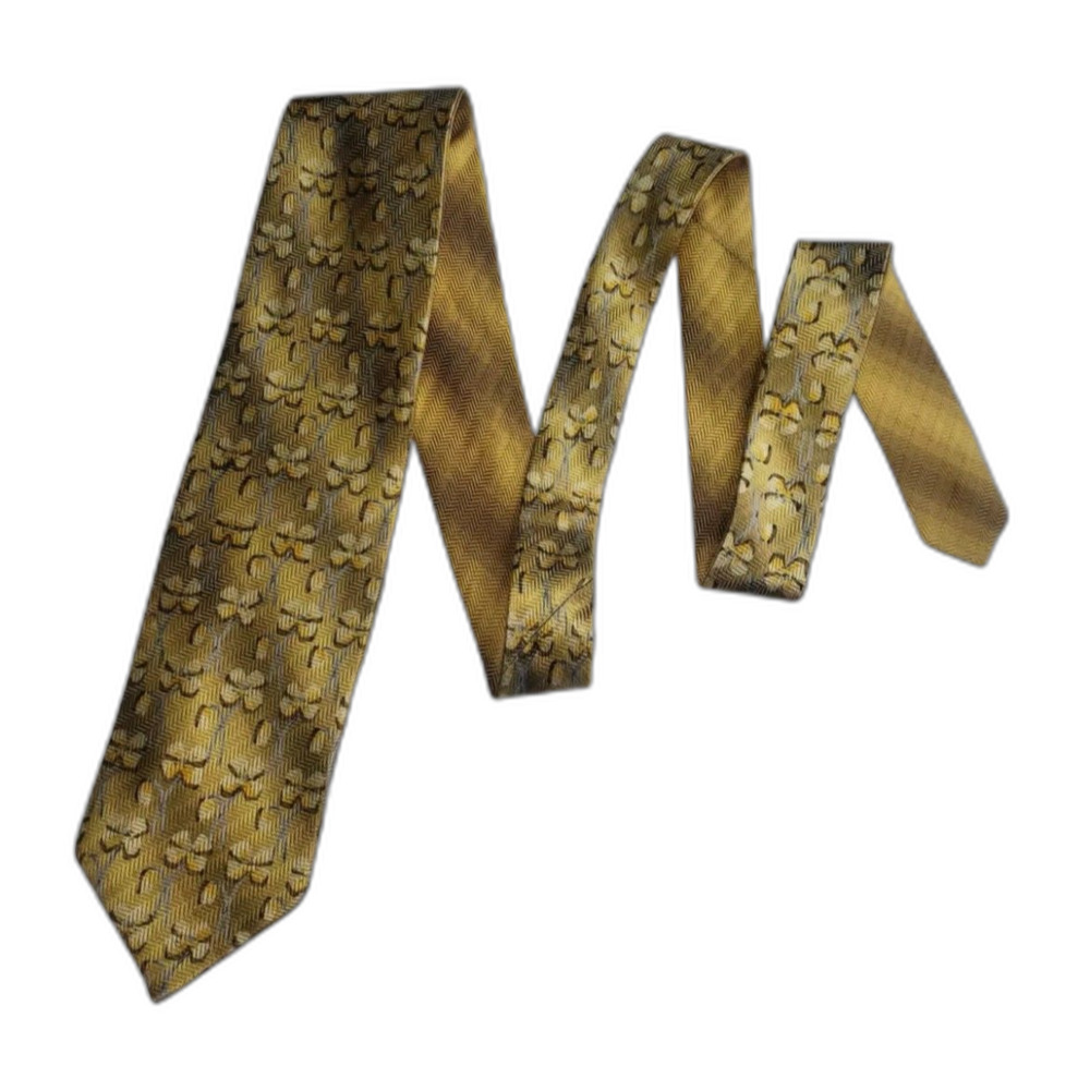 Ermenegildo Zegna Tie Necktie Geometric Floral Silk Made In Italy
